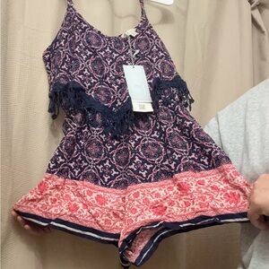 Mini Dress/Allo with Floral Print and Paisley IRIS Los Angeles (New with Label)